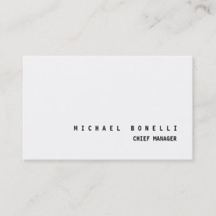 Minimalistisk platt Professionell i modern svartvi Visitkort