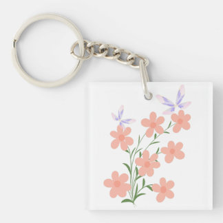 Minimalistisk platt vektor persikoblossomspruta