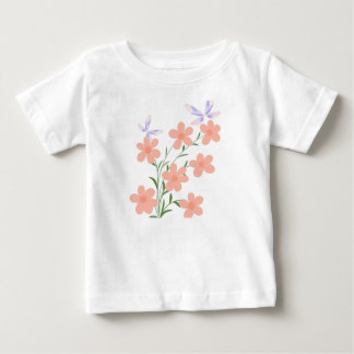 Minimalistisk platt vektor persikoblossomspruta t shirt