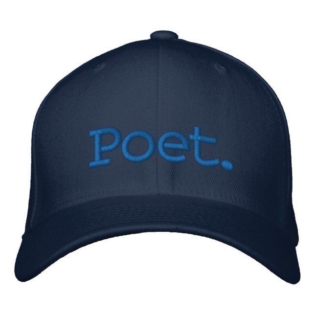 Minimalistisk Poet Broderad Justerbar Hatt Keps (Framsida)