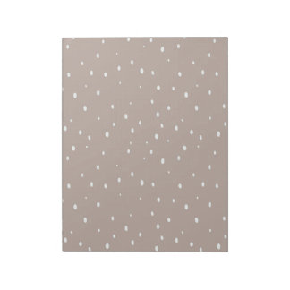 Minimalistisk polkadedesign i matade toner anteckningsblock