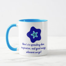 Minimalistisk positiv Vibes Blommigt Blue Evil Öga
