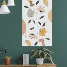 Minimalistisk poster av blommigt