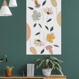 Minimalistisk poster av blommigt