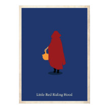 Minimalistisk Poster av Lilla Red Riding Huva