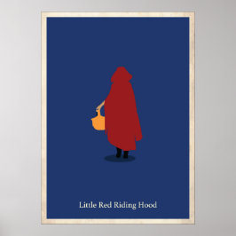 Minimalistisk Poster av Lilla Red Riding Huva