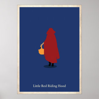 Minimalistisk Poster av Lilla Red Riding Huva