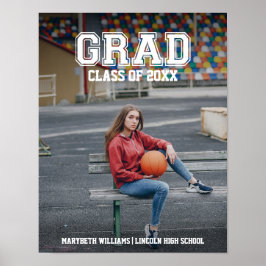 Minimalistisk Poster av Photo Studenten Varsity