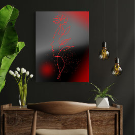 Minimalistisk Poster av röda kvinnor
