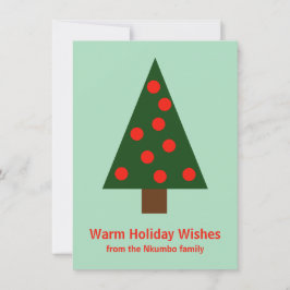 Minimalistisk pp Art Julgran Julkort