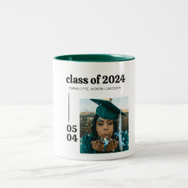 Minimalistisk present till examenklass 2026 Två-Tonad mugg