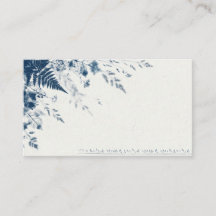 Minimalistisk Pressad Fern Cyanotypi