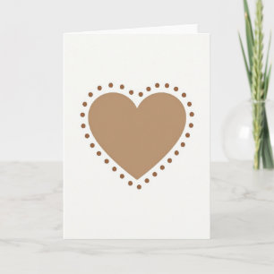 Minimalistisk prickad hjärtkort kort