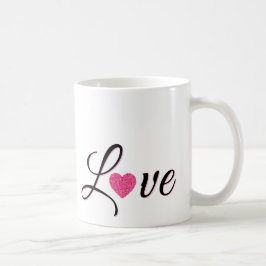 Minimalistisk prickig hjärtdesign kaffemugg