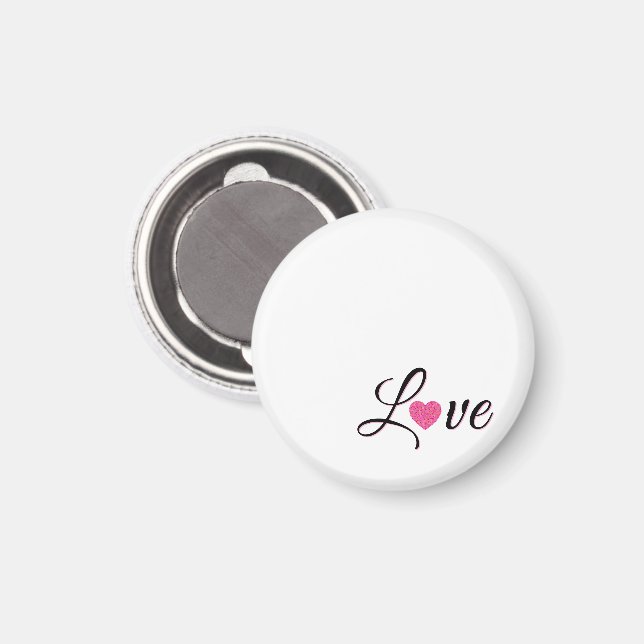 Minimalistisk prickig hjärtdesign magnet (Front/Back)