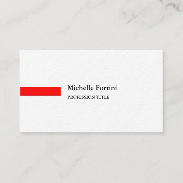 Minimalistisk primär tunn Elegant Visitkort (Framsida)