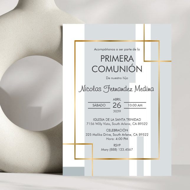 Minimalistisk Primera Comunion Cute First Communio Inbjudningar (Skapare uppladdad)