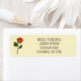 Minimalistisk Primrose Bröllop-adressetikett Returadress Etikett
