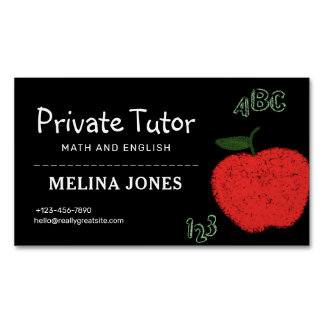 Minimalistisk privatlärare och utbildare Lärare Magnetiska Visitkort