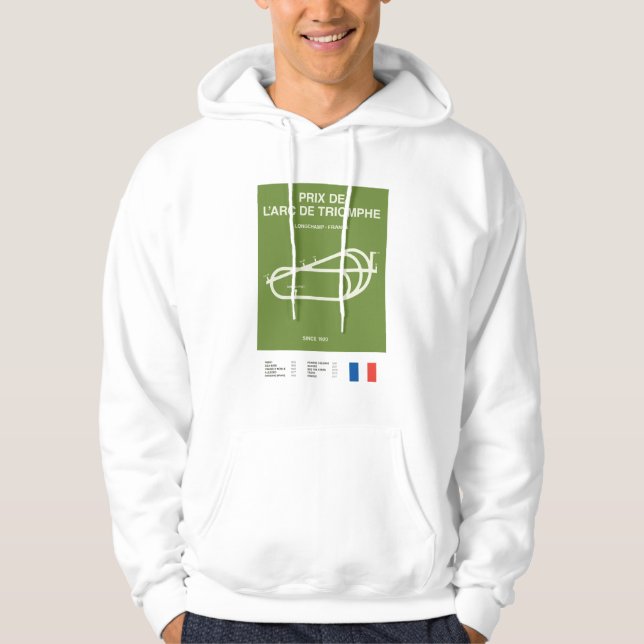 Minimalistisk Prix De L'Arc De Triomphe Racing Hoo Hoodie (Framsida)