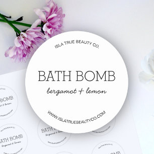 Minimalistisk produktetikett för modern typografi runt klistermärke