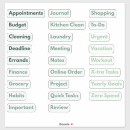 Minimalistisk produktivitet och dagliga uppgiftsde klistermärken
