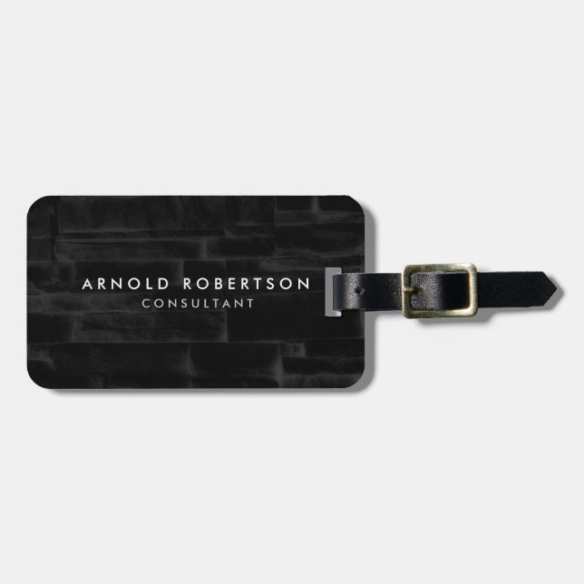 Minimalistisk Professionell av modern svart vägg Bagagebricka (Horisontell Framsida)