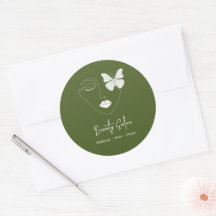 Minimalistisk Professionell Beauty Salon Moss Grön