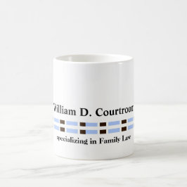 Minimalistisk professionell blå länk kaffemugg