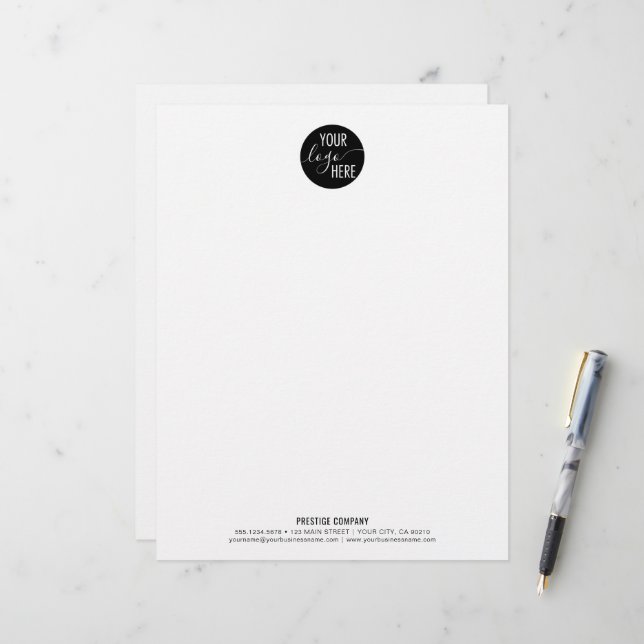 Minimalistisk Professionell Business Company Own L Brevhuvud (Fram/Back In Situ)