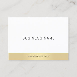 Minimalistisk Professionell Elegant Guld White Pla Visitkort