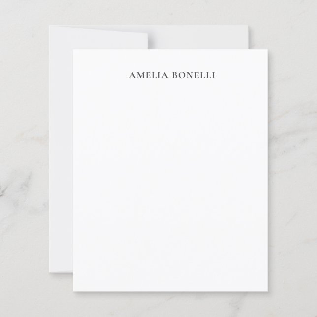 Minimalistisk professionell enkel namn pappersark (Framsida)