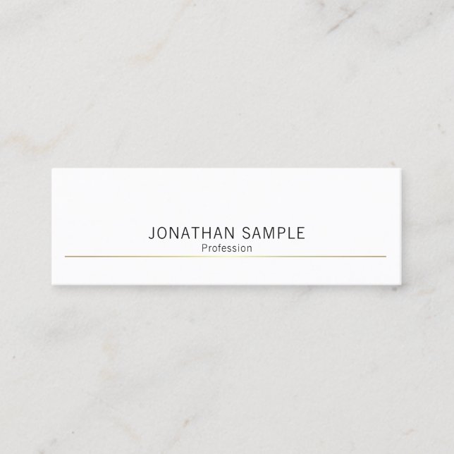 Minimalistisk Professionell för Guld Plain Luxury Mini Visitkort (Framsida)