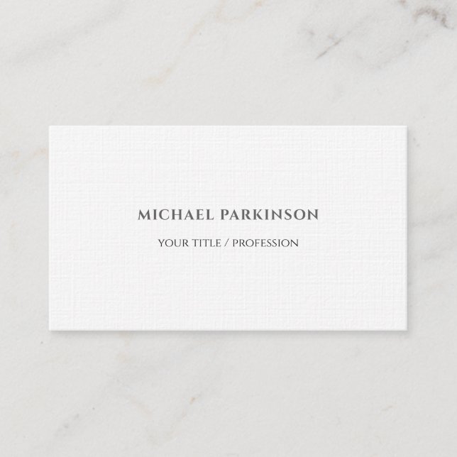 Minimalistisk Professionell för Linen Trendig Visitkort (Framsida)