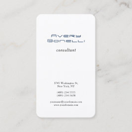 Minimalistisk Professionell för marint blåvitt Tre Visitkort