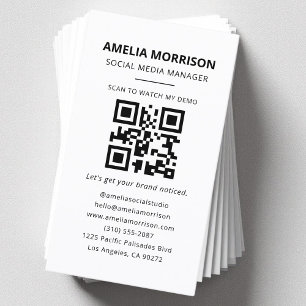 Minimalistisk Professionell för modern QR-kod Visitkort