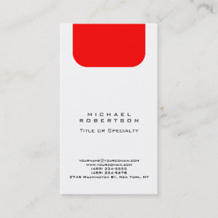 Minimalistisk Professionell för röd vit monogram Visitkort