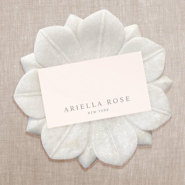 Minimalistisk Professionell för  Rosa av enkel Ele Visitkort (Skapare uppladdad)