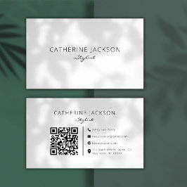 Minimalistisk Professionell för skönhetstecken, QR Visitkort