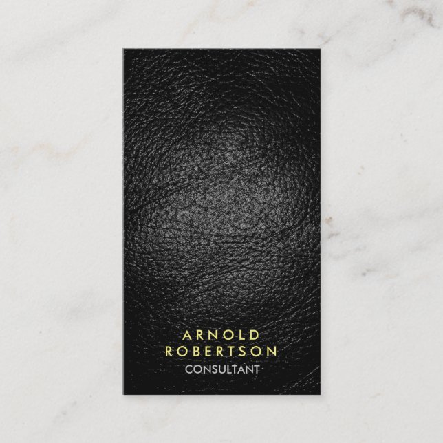 Minimalistisk Professionell för Snyggt av läderdes Visitkort (Framsida)