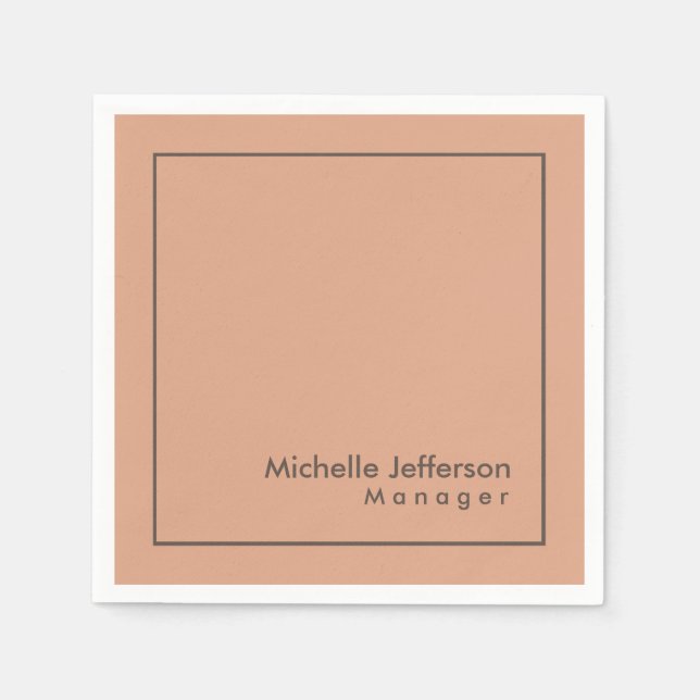 Minimalistisk Professionell för snyggt Pappersservett (Framsidan)