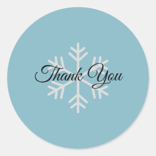 Minimalistisk Professionell för Tack Blue Pastel Runt Klistermärke
