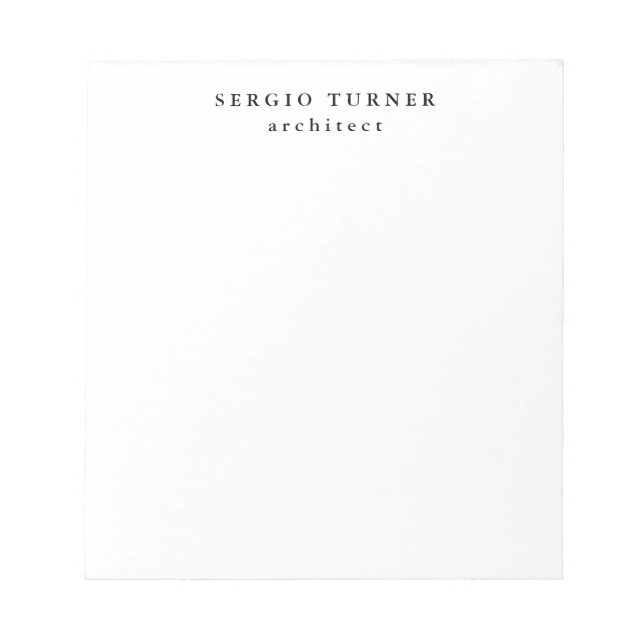 Minimalistisk Professionell för trendig Anteckningsblock (Framsida)