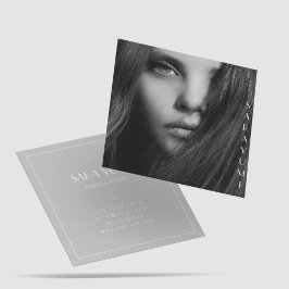 Minimalistisk Professionell för typografi och foto Fyrkantigt Visitkort