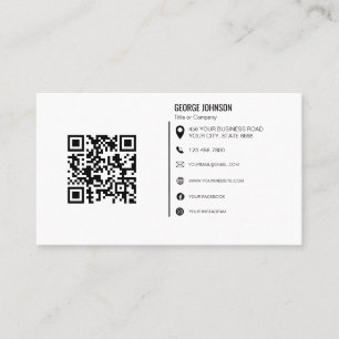 Minimalistisk Professionell, företagets Logotyp QR Visitkort