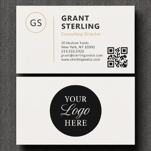 Minimalistisk Professionell, företagets Logotyp QR Visitkort