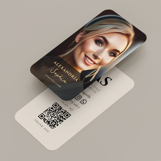 Minimalistisk professionell fotobild svart sand visitkort (Minimal Marketing Professional Photo Black Sand Business Card
)