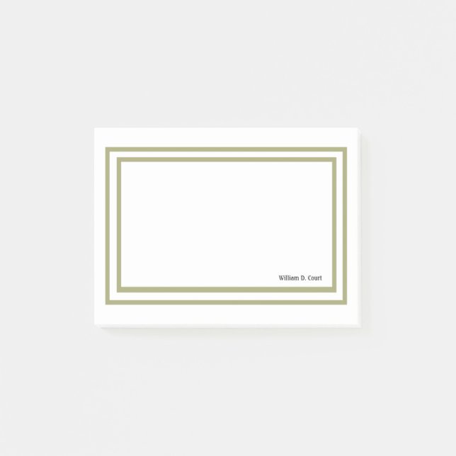 Minimalistisk professionell guldram post-it block (Framsida)