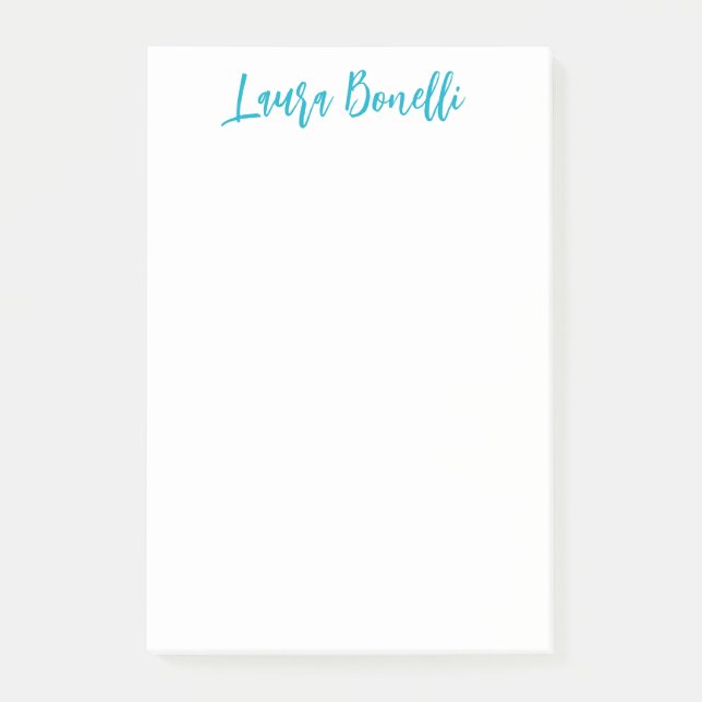 Minimalistisk professionell handskriven vanlig nam post-it block (Framsida)