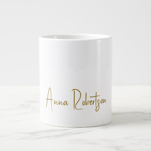 Minimalistisk Professionell i guld Färg Jumbo Mugg (Framsidan)